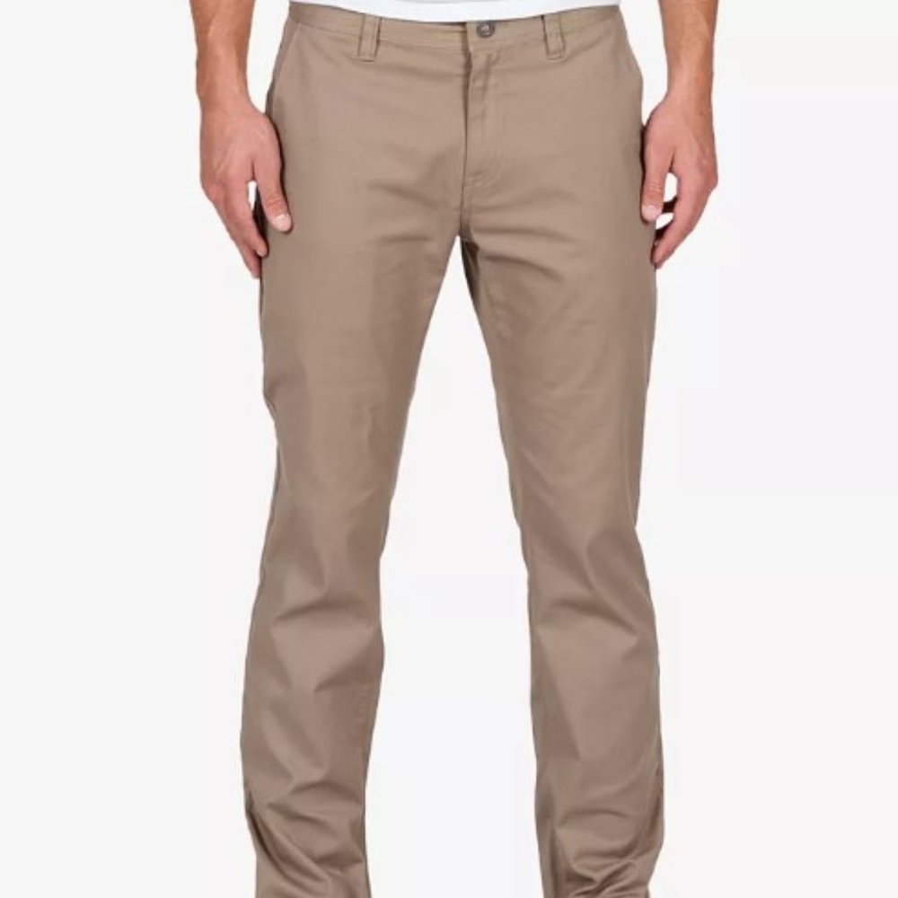 NWT Mens Volcom Frickin Modern Stretch Pants MSRP $65 Khaki